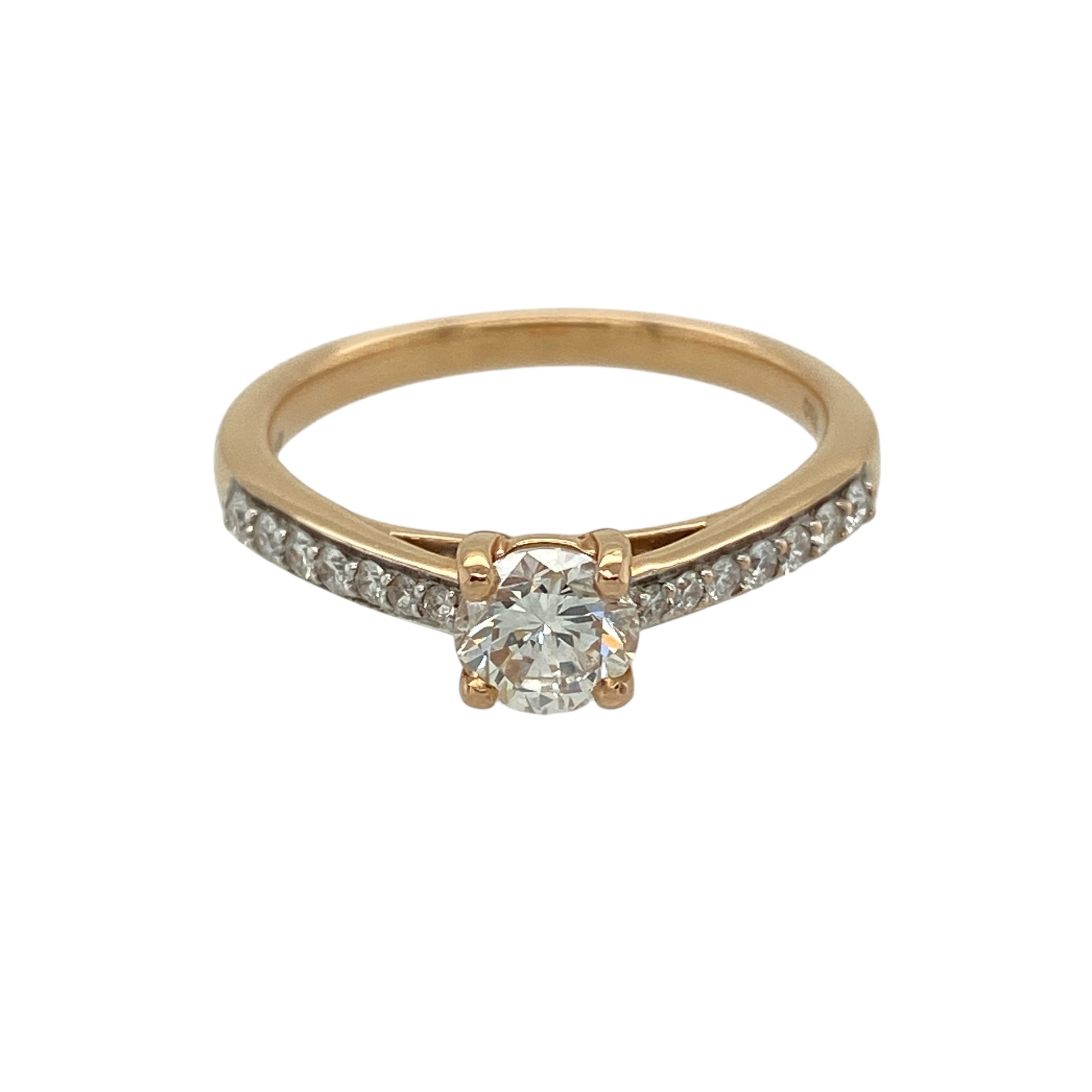 New 9ct Gold & Diamond Set Solitaire Ring