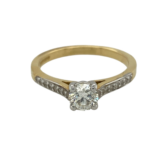 New 9ct Gold & Diamond Set Solitaire Ring