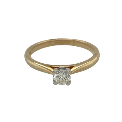 New 9ct Gold & Diamond Set Solitaire Ring