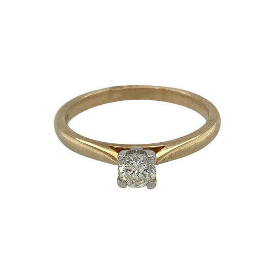 New 9ct Gold & Diamond Set Solitaire Ring