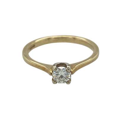 New 9ct Gold & Diamond Set Solitaire Ring