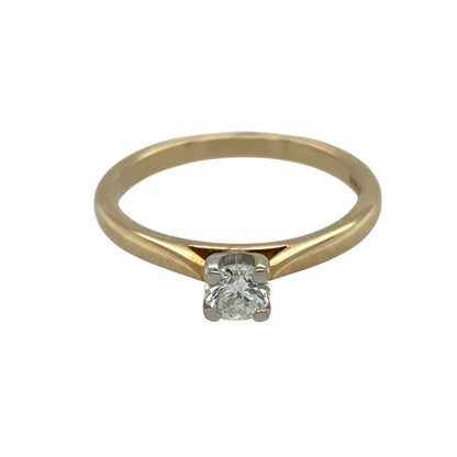 New 9ct Gold & Diamond Set Solitaire Ring