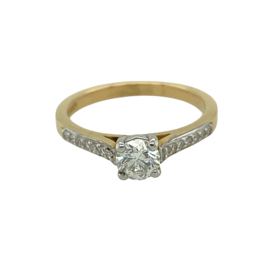 New 9ct Gold & Diamond Set Solitaire Ring