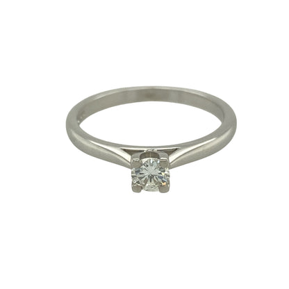 New 9ct White Gold & Diamond Set Solitaire Ring