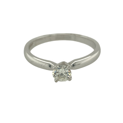 New 18ct White Gold & Diamond Set Solitaire Ring