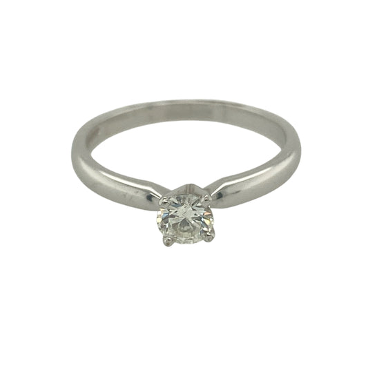 New 18ct White Gold & Diamond Set Solitaire Ring