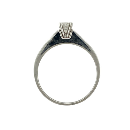 New 9ct White Gold & Diamond Set Solitaire Ring