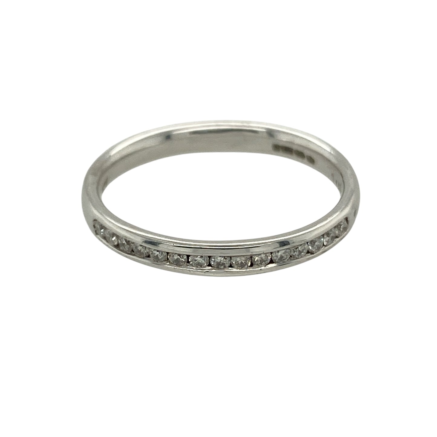 New 9ct White Gold & Diamond Set Band Ring