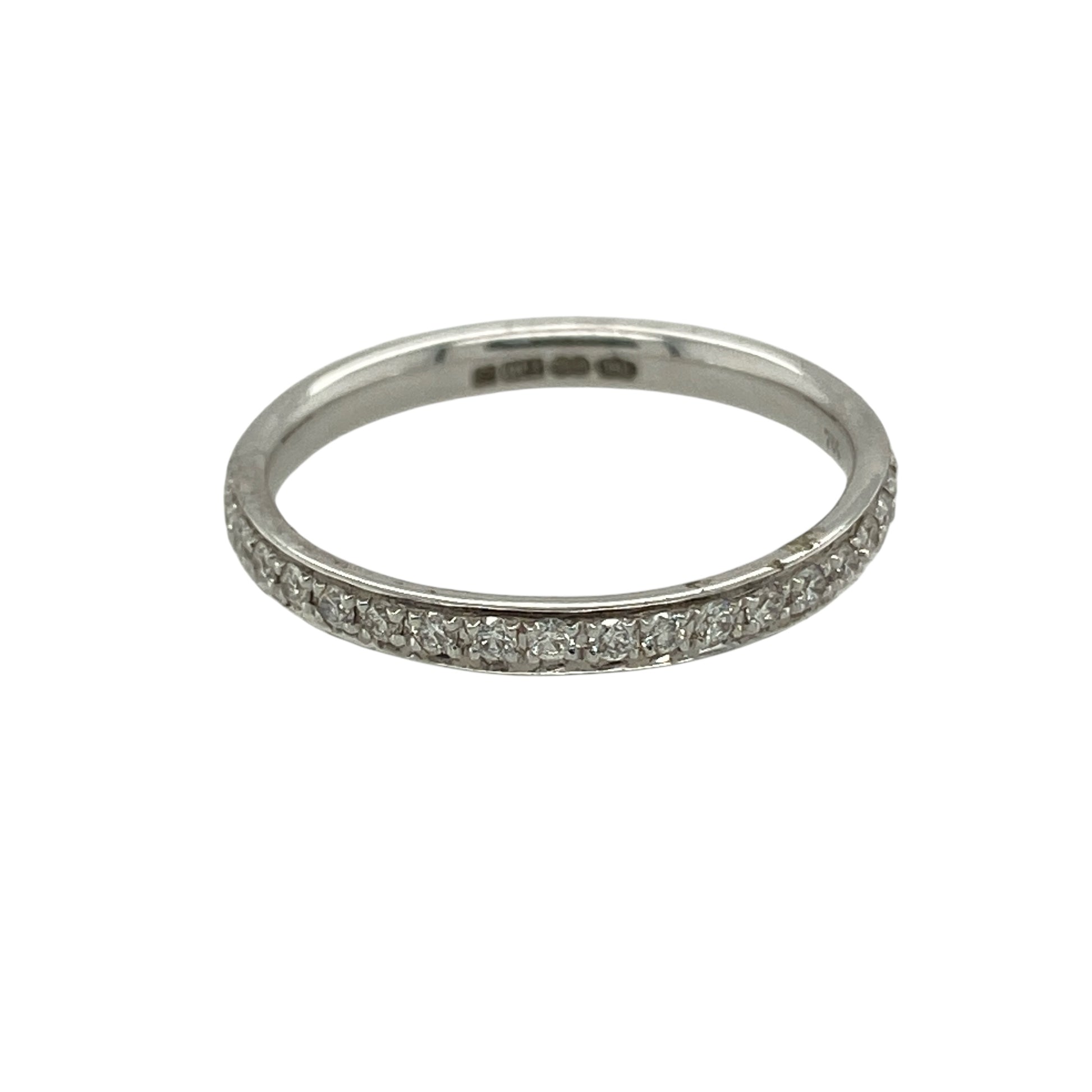 New 18ct White Gold & Diamond Set Full Eternity Band Ring