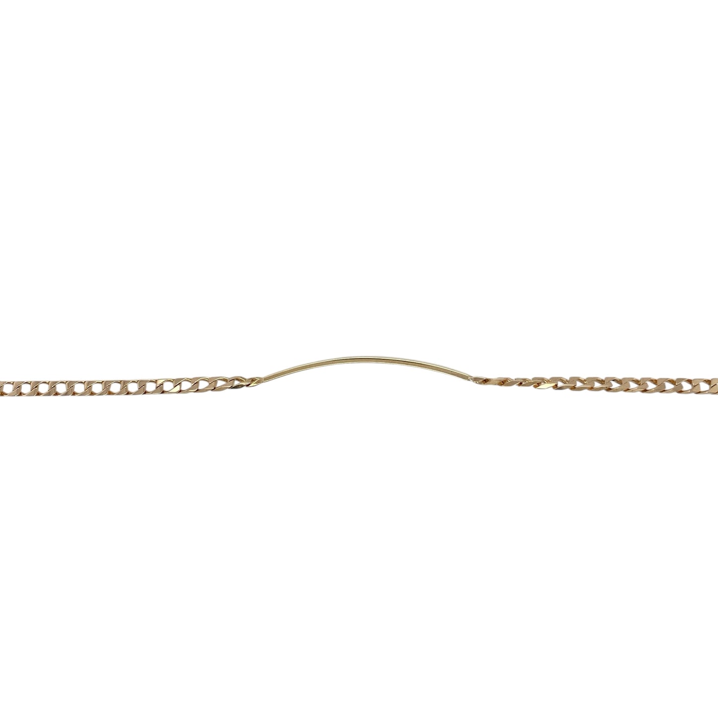 9ct Gold 7.5" Curb Identity Bracelet