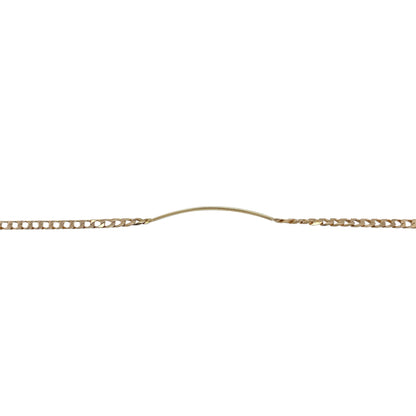 9ct Gold 7.5" Curb Identity Bracelet