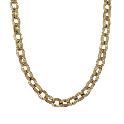 9ct Gold 28" Oval Link Belcher Chain