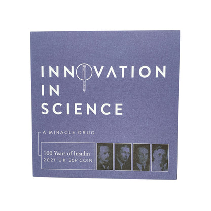 2021 Innovation of Science UK 22ct Gold 50p Gold Proof Coin