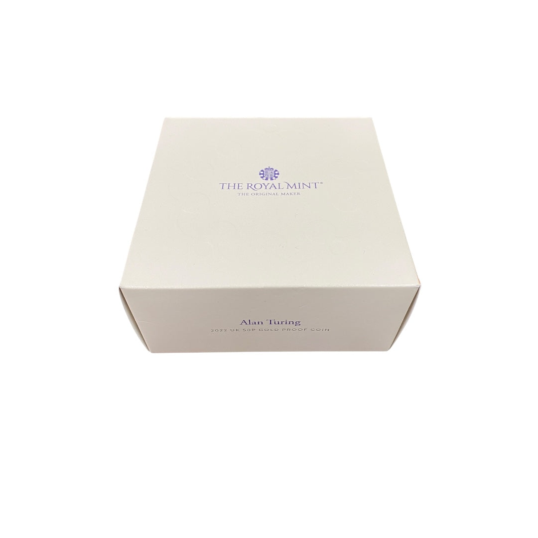 2022 Innovation of Science Alan Turning UK 22ct Gold 50p Gold Proof Coin