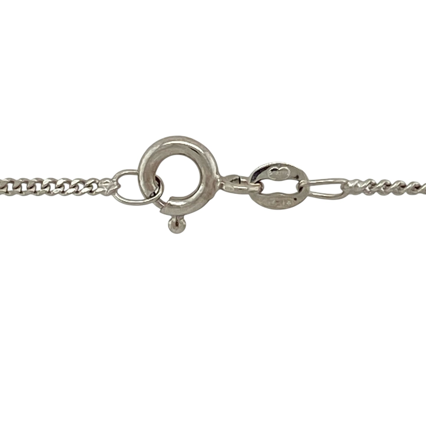 9ct White Gold & Diamond Set Cross 20" Necklace