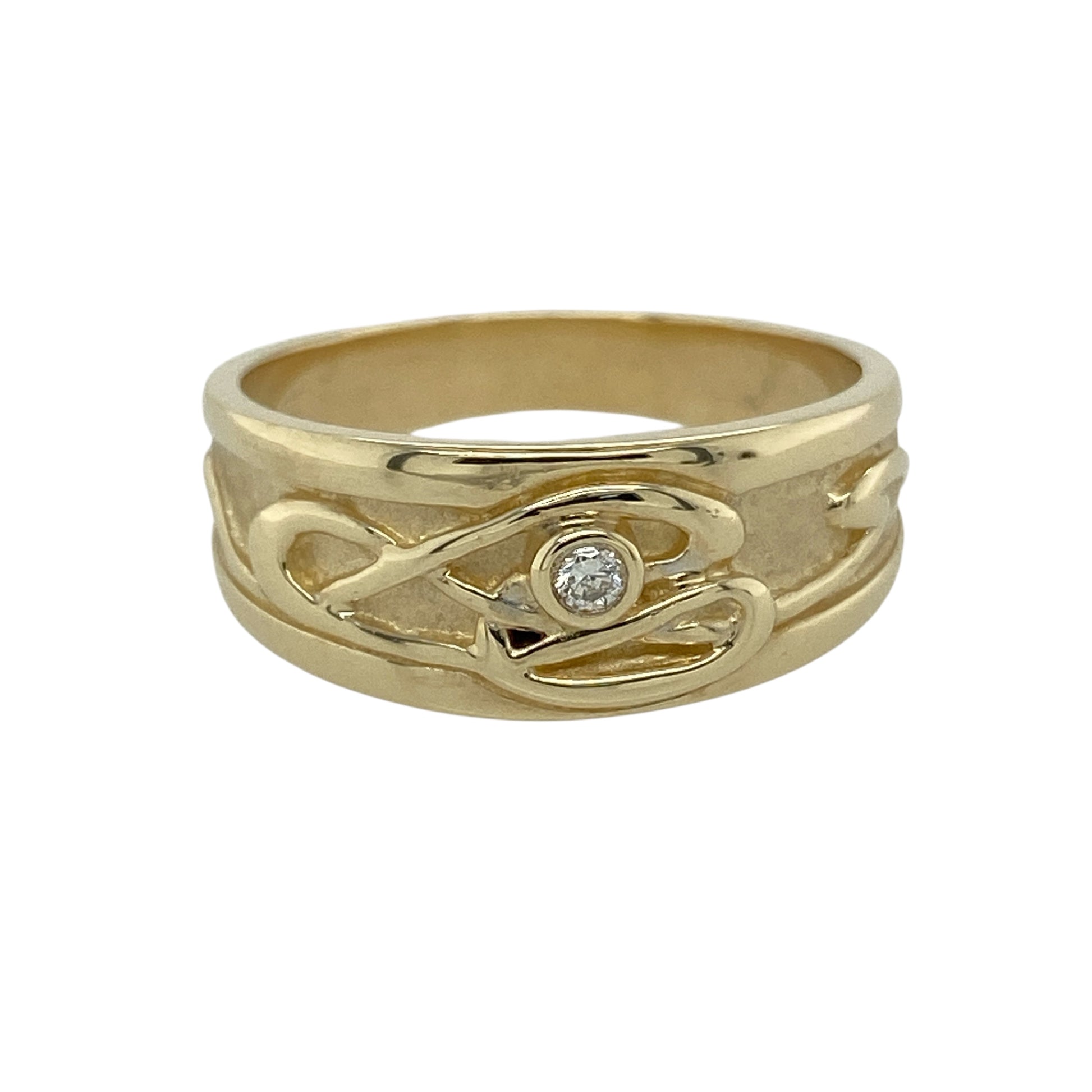 9ct Gold & Diamond Set Clogau Swirl Ring
