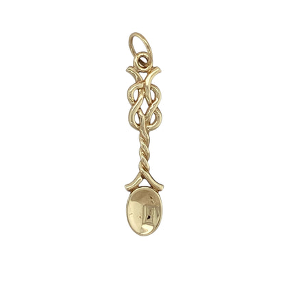 9ct Gold Celtic Lovespoon Pendant