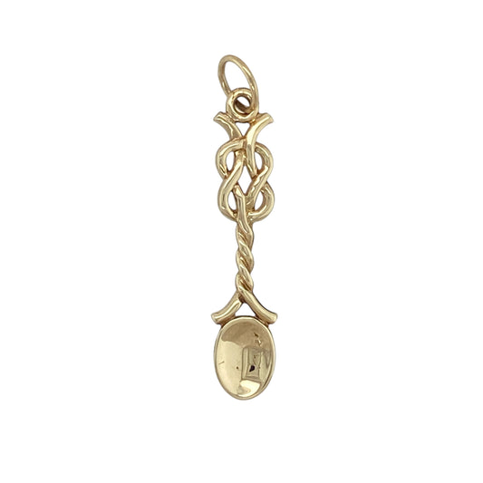9ct Gold Celtic Lovespoon Pendant