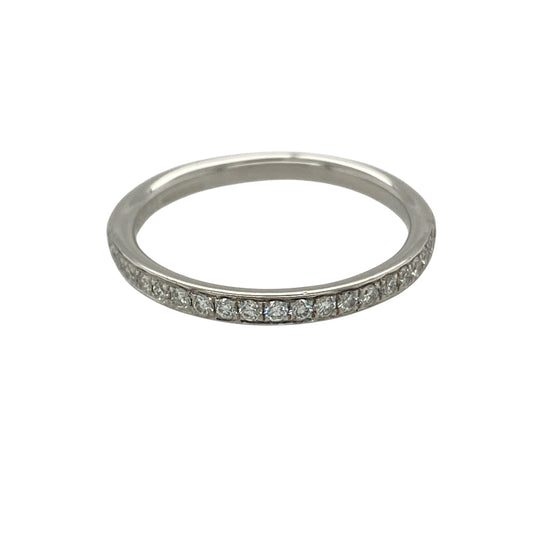18ct White Gold & Diamond Set Band Ring