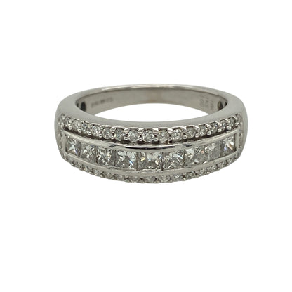 18ct White Gold & Diamond Set Band Ring