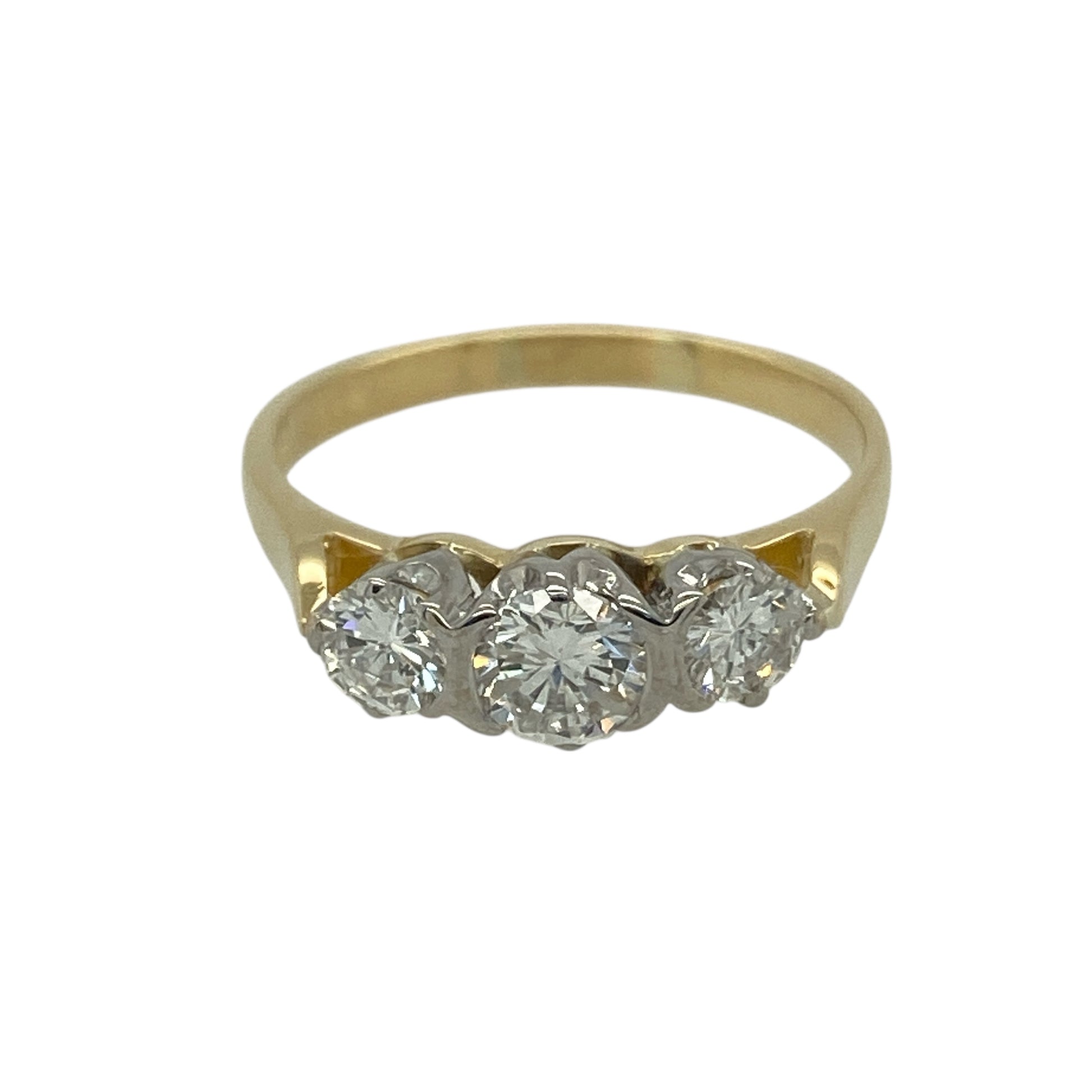 18ct Gold & Diamond Set Trilogy Ring