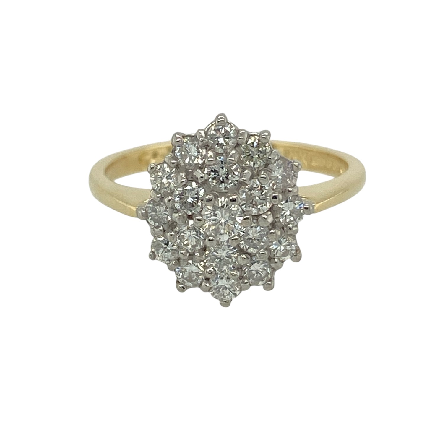 18ct Gold & Diamond Set Cluster Ring