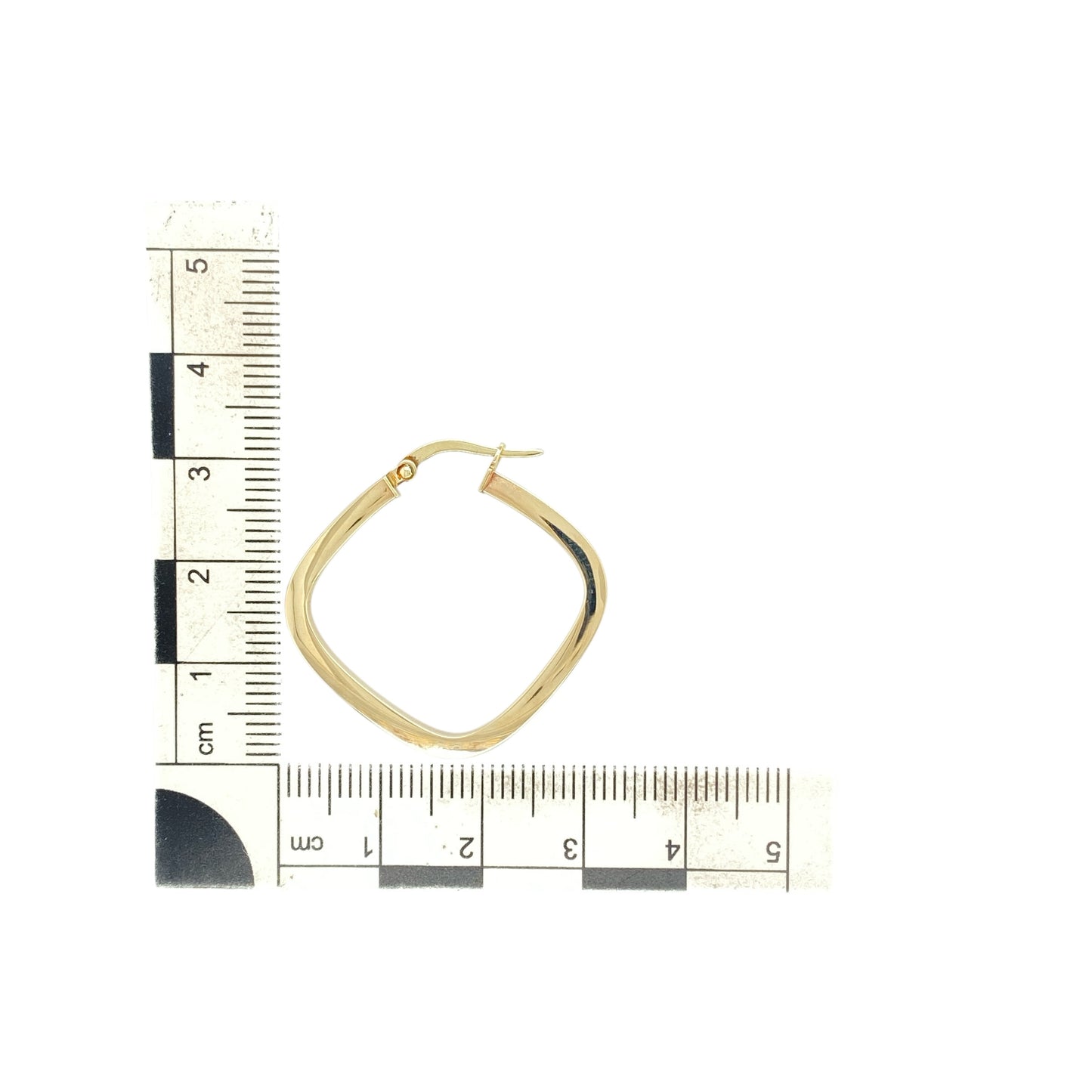 9ct Gold Plain Square Creole Earrings