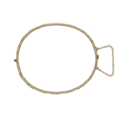 9ct Gold Open Weave Bangle