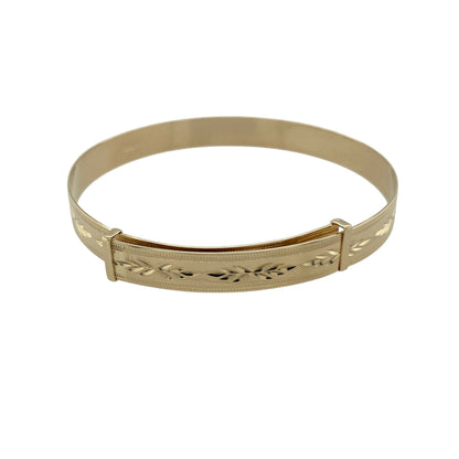 9ct Gold Patterned Expanding Bangle