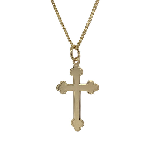 9ct Gold Cross 18" Necklace