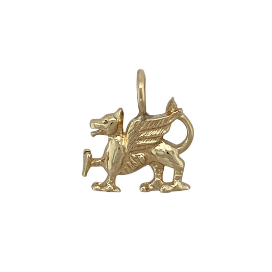 9ct Gold Welsh Dragon Pendant