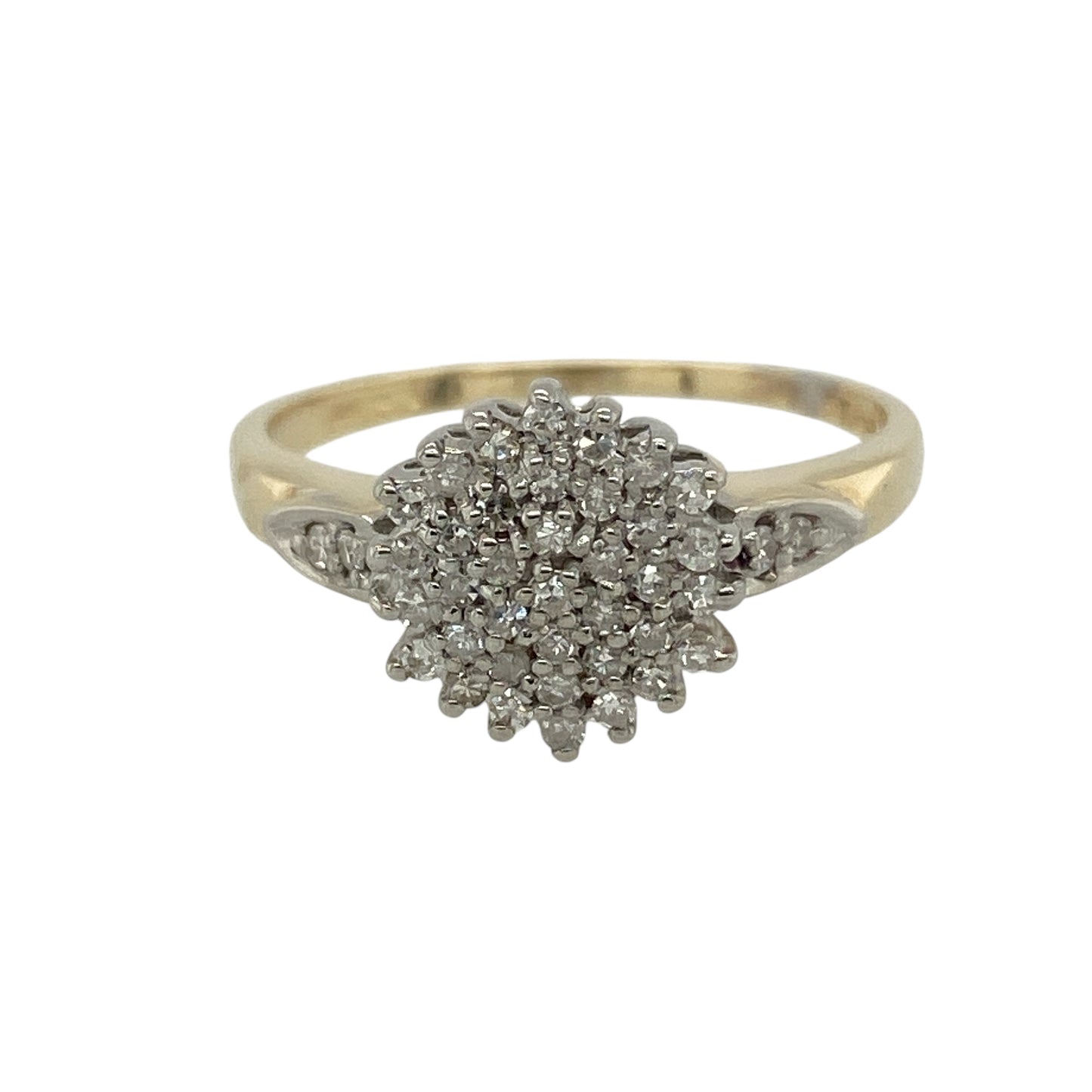 9ct Gold & Diamond Set Cluster Ring
