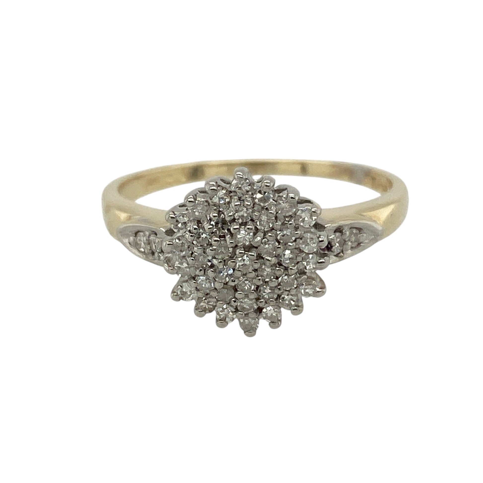 9ct Gold & Diamond Set Cluster Ring