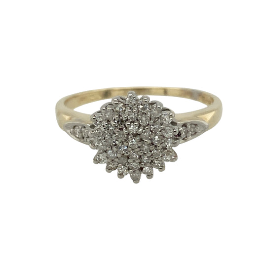 9ct Gold & Diamond Set Cluster Ring