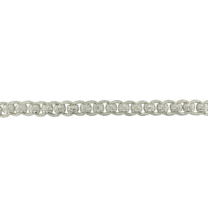 New 925 Silver 7.5" Patterned Rollerball Bracelet