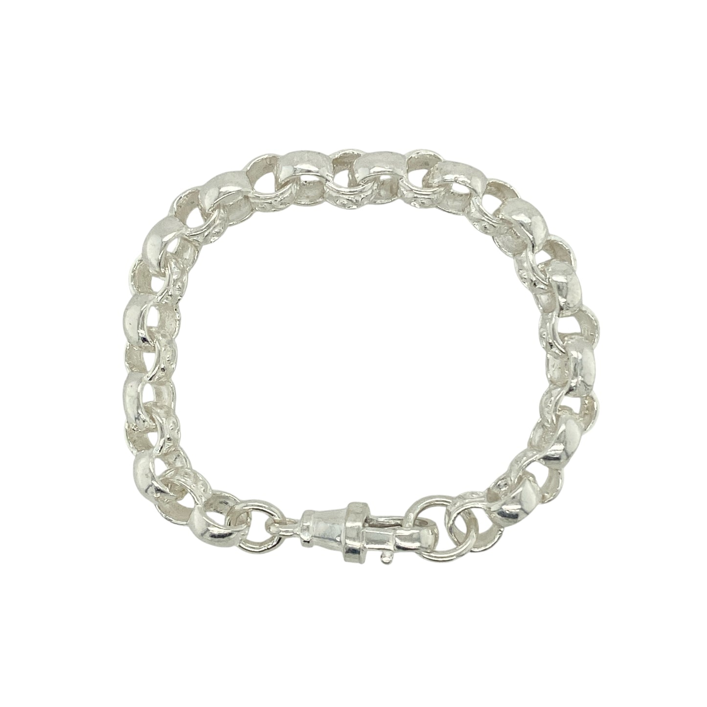 New 925 Silver 5.5" Patterned Belcher Bracelet