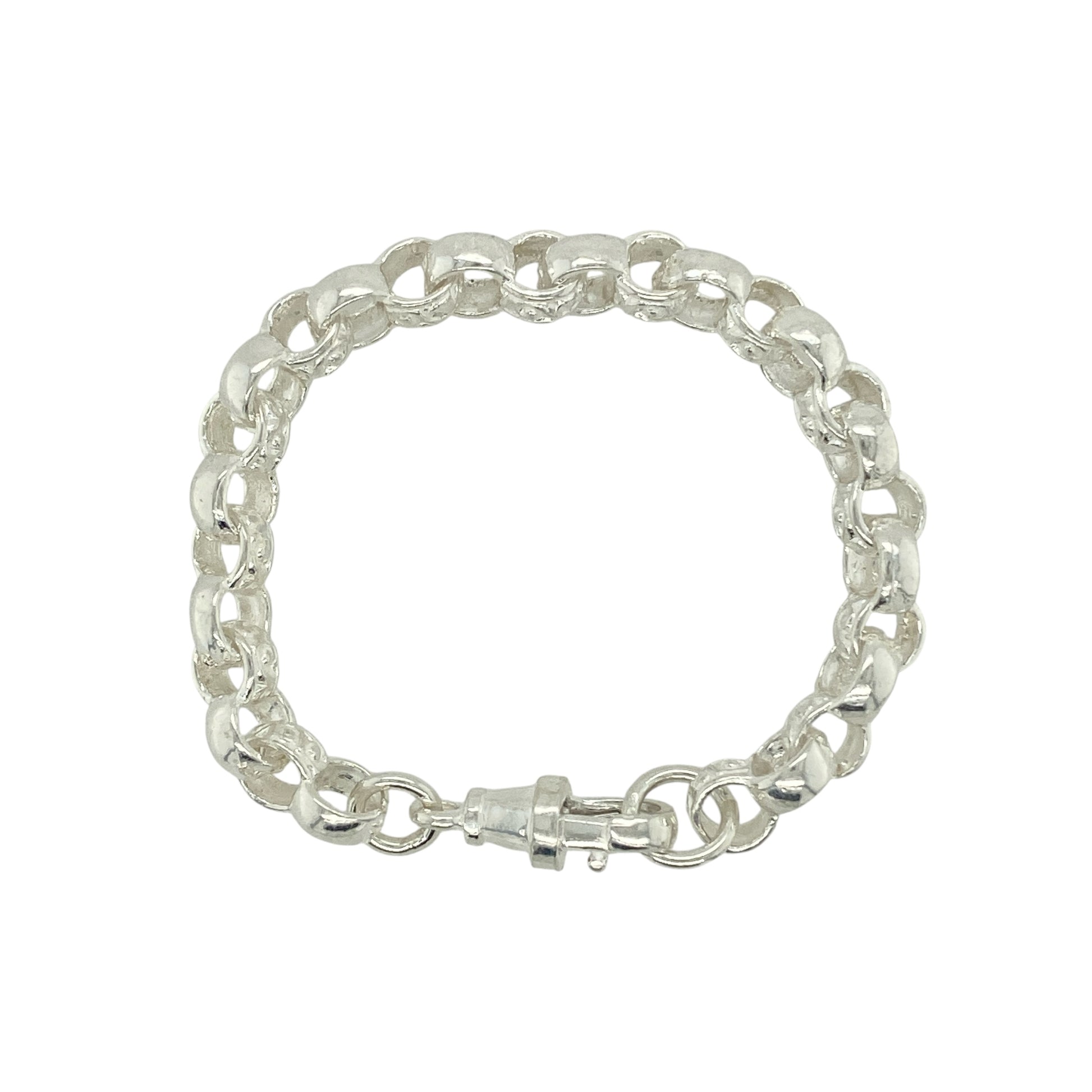New 925 Silver 5.5" Patterned Belcher Bracelet