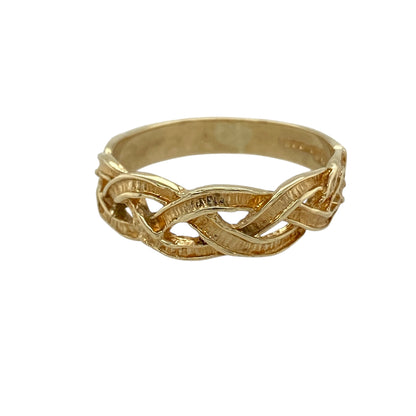 9ct Gold Celtic Weave Band Ring