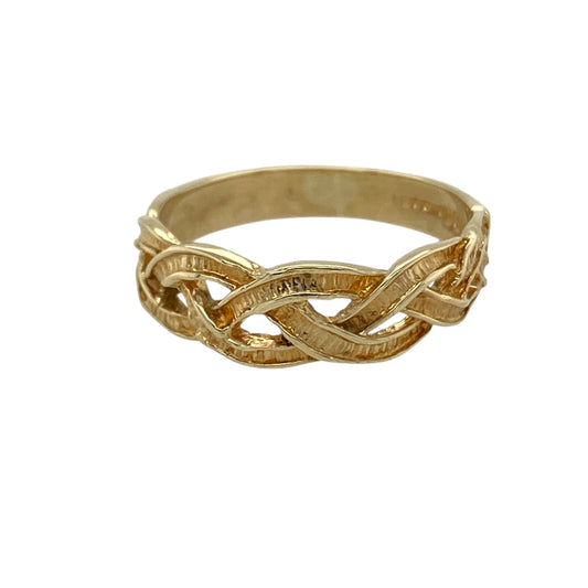 9ct Gold Celtic Weave Band Ring