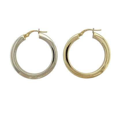 9ct Gold Plain Hoop Creole Earrings