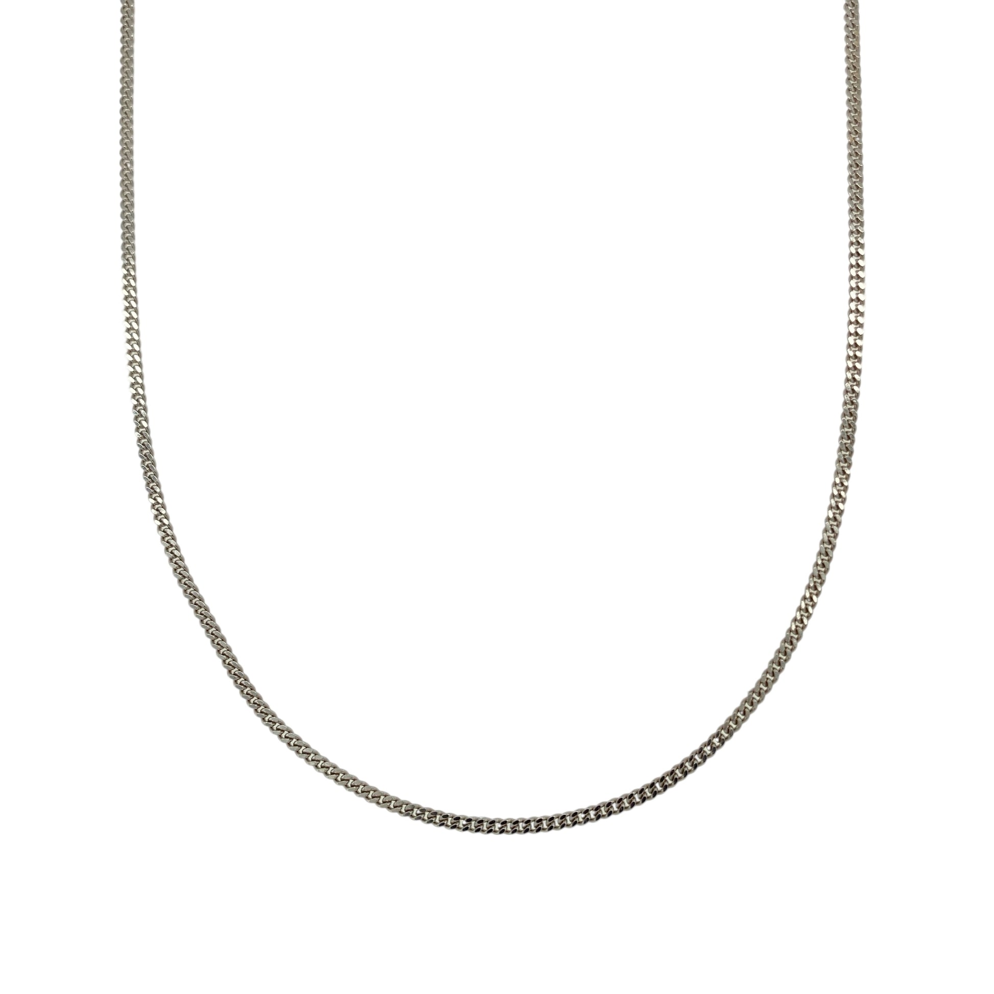 18ct White Gold 16" Curb Chain