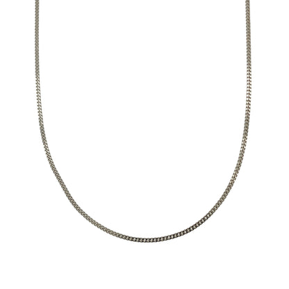 18ct White Gold 16" Curb Chain