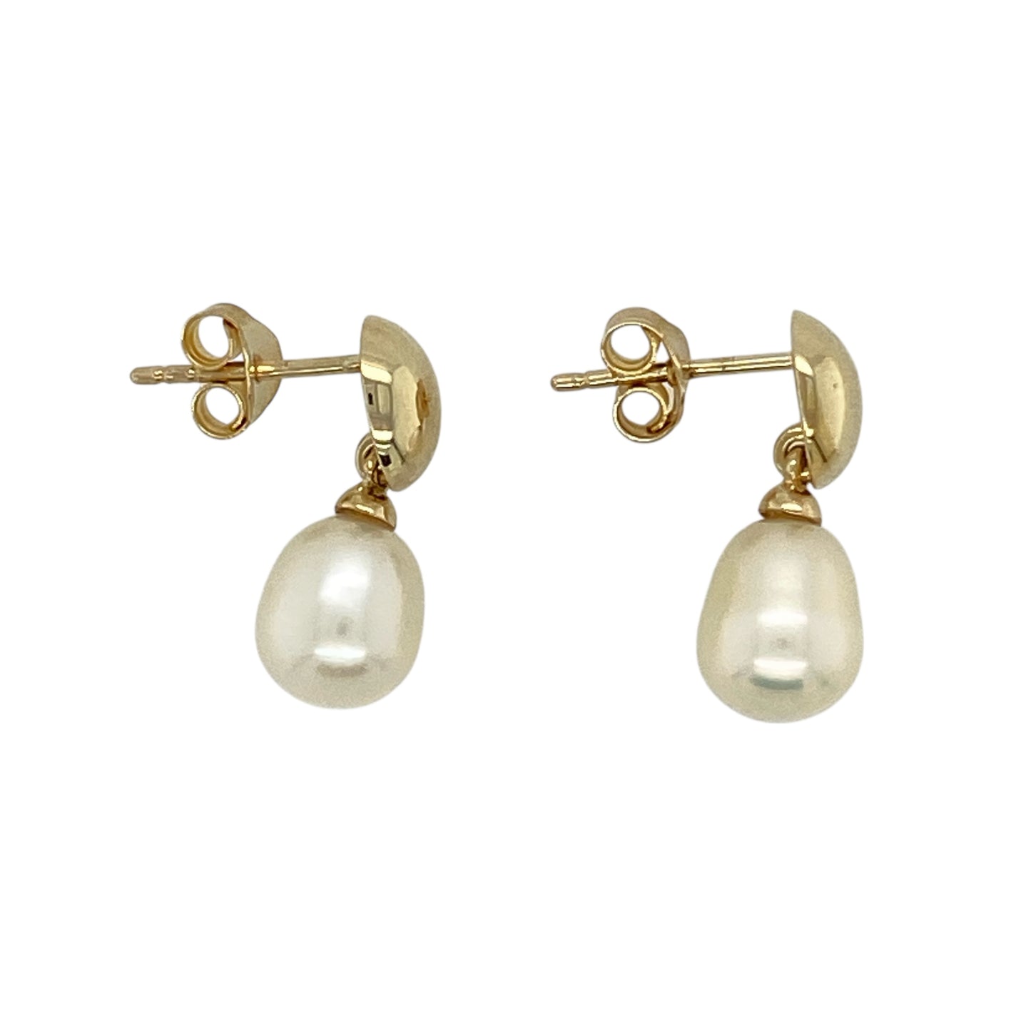 9ct Gold & Pearl Set Drop Earrings