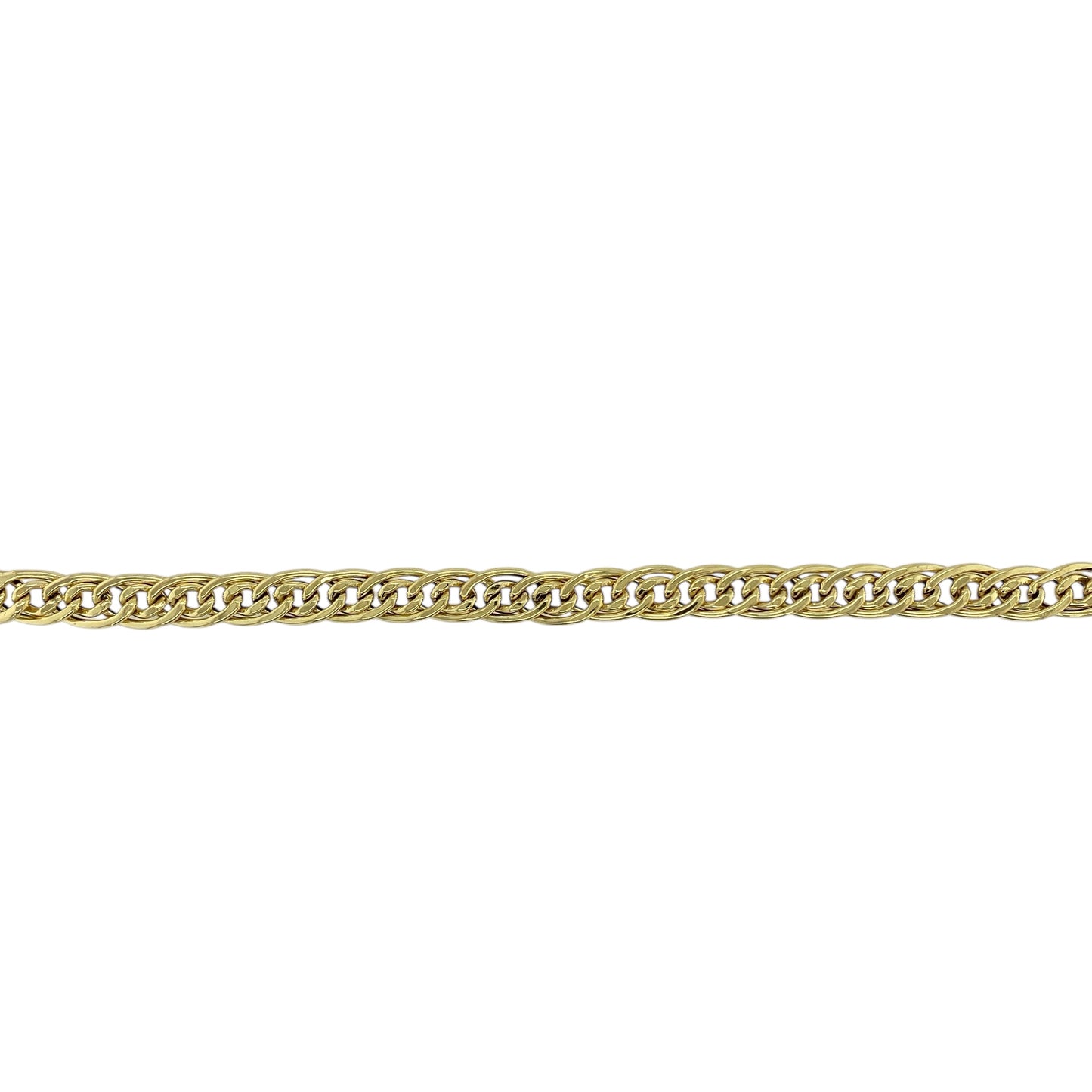 9ct Gold 7" Double Curb Link Bracelet