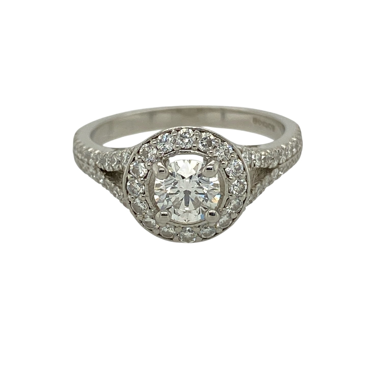 Platinum & Diamond Set Halo Ring