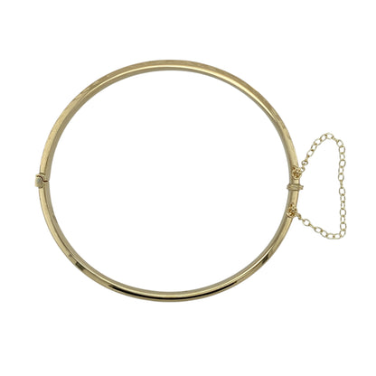 9ct Gold Patterned Hinged Bangle