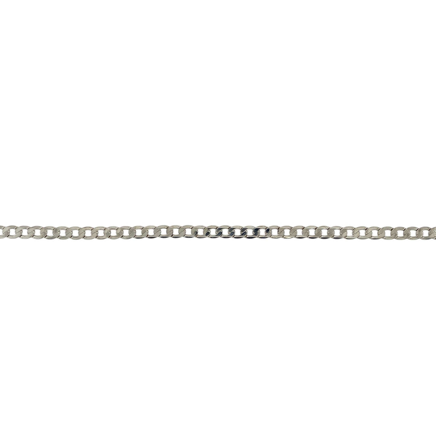 9ct White Gold 7.5" Curb Bracelet