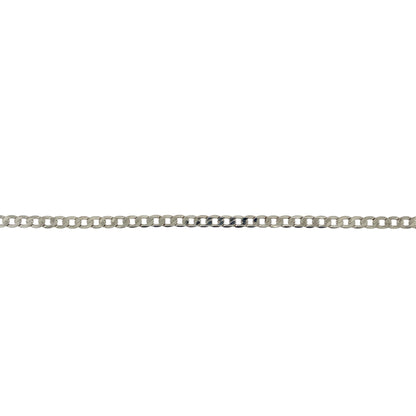 9ct White Gold 7.5" Curb Bracelet