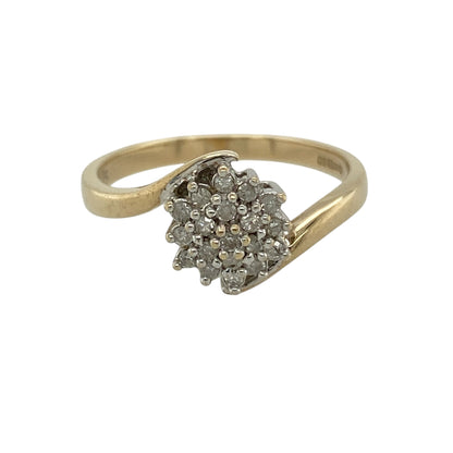 9ct Gold & Diamond Set Cluster Ring