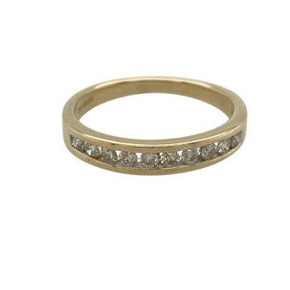 9ct Gold & Diamond Set Band Ring